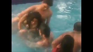 teenager indian college girls toying nude in pool