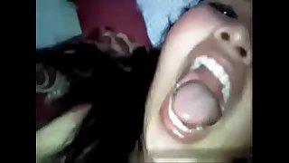 Indian Desi Manipuri College Girl gulps cum after hand job