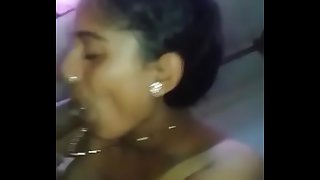 Desi Telugu teen call girl sucking client dick.