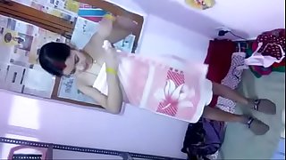 Indian Desi Girl changing clothes in home recorded by her bro